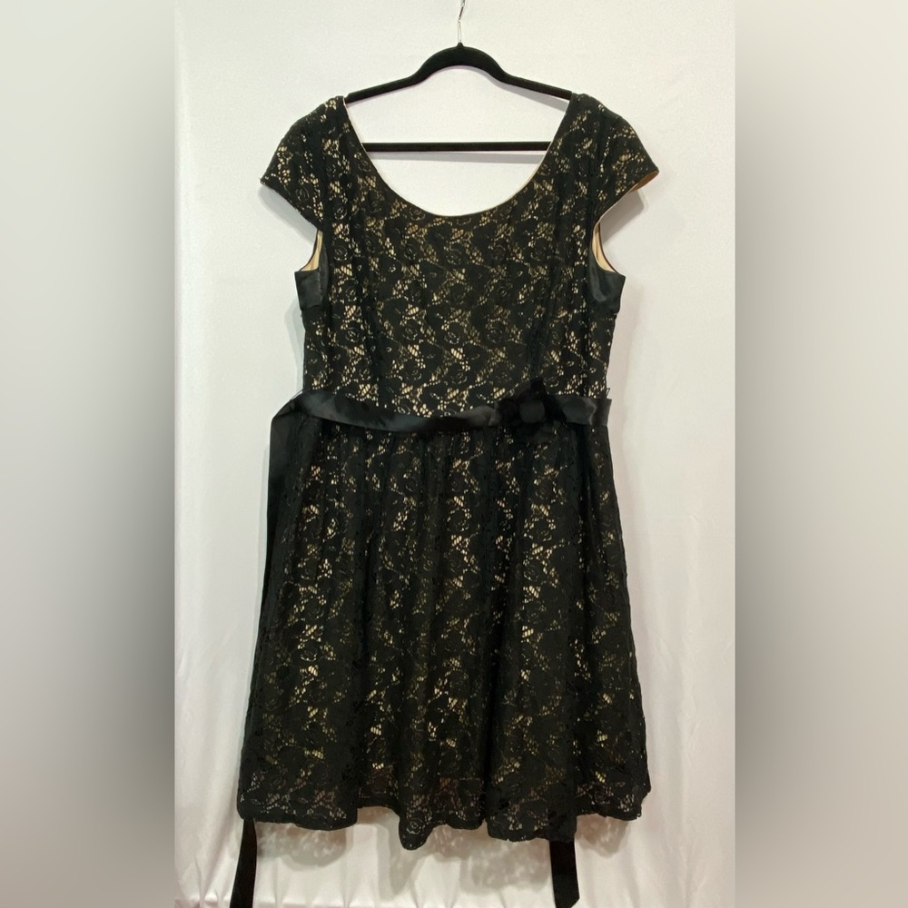 Pompous Girly Black Lace Dress Size 18W